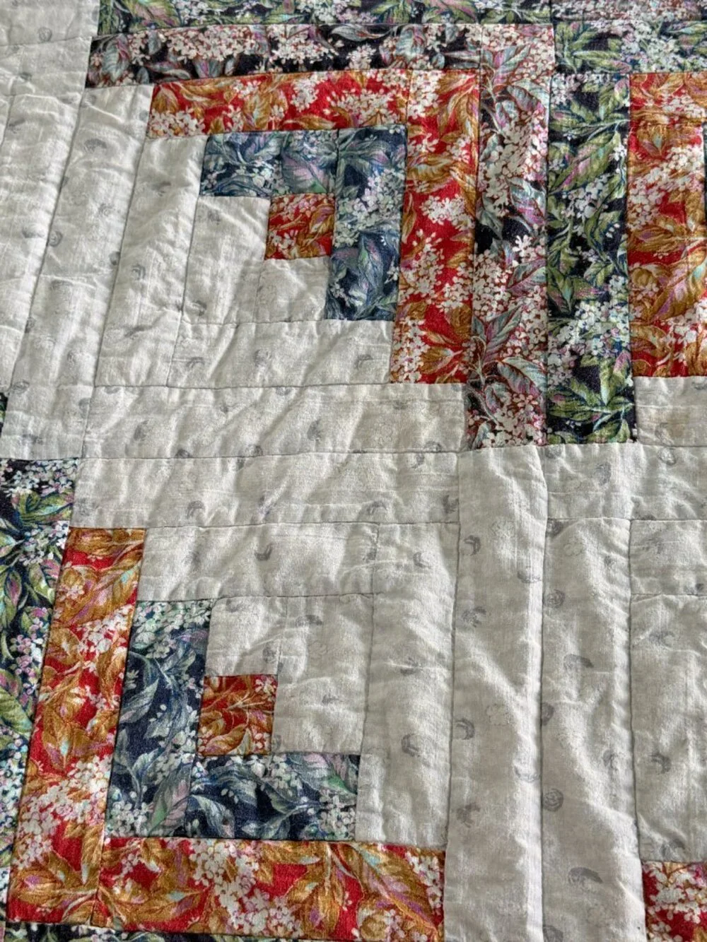 Early 90's Russian Handmade Quilt and Pillows